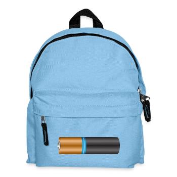 Batterie - Kinder Rucksack - Hellblau - Vorne