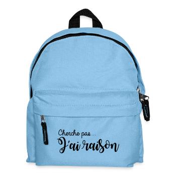 cherche pas... j'ai raison - Sac à dos Enfant - bleu clair - Devant