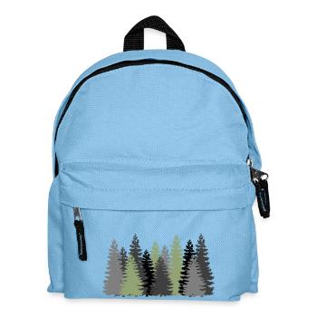 baum tree baumstamm wald forest woods168 - Kinder Rucksack - Hellblau - Vorne