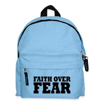 Faith over fear - Kinder Rucksack - Hellblau - Vorne