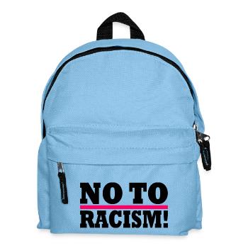No to racism - Kinder Rucksack - Hellblau - Vorne