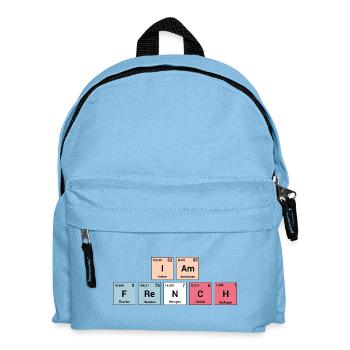 I am French in periodic elements - Kids' Backpack - light blue - Front