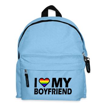 I love my boyfriend - Kinder Rucksack - Hellblau - Vorne
