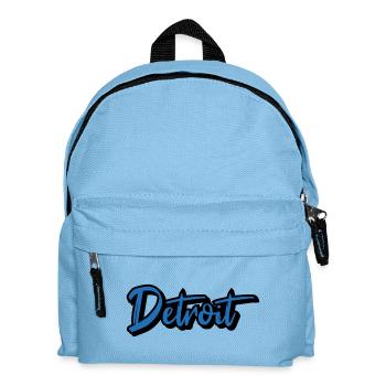 Detroit Script Blue - Kids' Backpack - light blue - Front