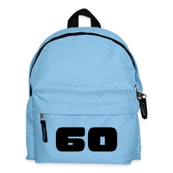 60. 60 ANS. 60e ANNIVERSAIRE. ANNIVERSAIRE 60 ANS. - Sac à dos Enfant - bleu clair - Devant