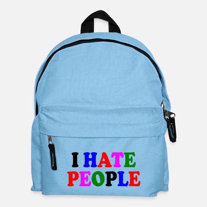 I hate people - Kinder Rucksack - Hellblau