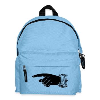 Hand - Finger pointing - Kids' Backpack - light blue - Front