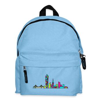 Silhouette de la ville de Malmö Tournant Torse Art moderne - Sac à dos Enfant - bleu clair - Devant