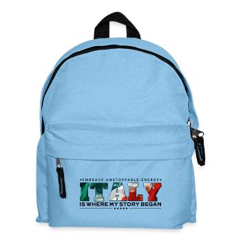 Italien ist der Ort, an dem meine Geschichte begann - Kinder Rucksack - Hellblau - Vorne