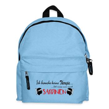 Sardinien, ich brauch keine Therapie - Kinder Rucksack - Hellblau - Vorne