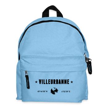 Villeurbanne France Coordonnées Gps Globe - Sac à dos Enfant - bleu clair - Devant