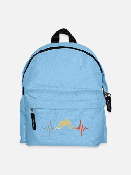 Motocross Pulsschlag - Kinder Rucksack - Hellblau