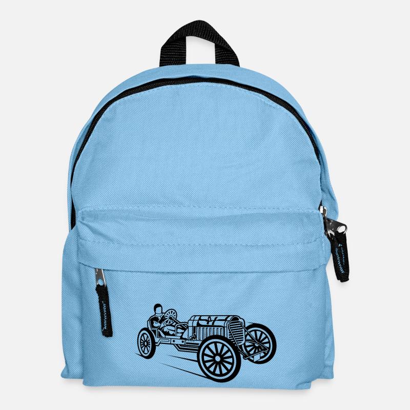 Voiture de course classique 01_schwarz - Sac à dos Enfant - bleu clair