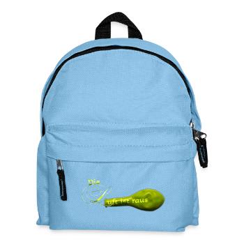 Die Luft ist raus.... - Kinder Rucksack - Hellblau - Vorne
