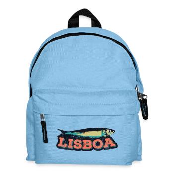 Lissabon Portugal, Lissabon Festivals, Sardinen - Kinder Rucksack - Hellblau - Vorne