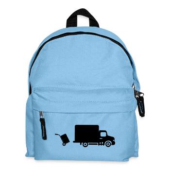 Camionnette de déménagement avec charrette à bras - Sac à dos Enfant - bleu clair - Devant