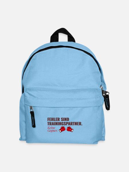 Fehler sind Trainingspartner – Mindset Shirt - Kinder Rucksack - Hellblau