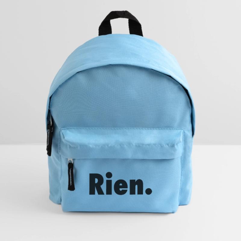 Nichts. Oder fast nichts satirischer Slogan Anti-Slogan Kinder Rucksack