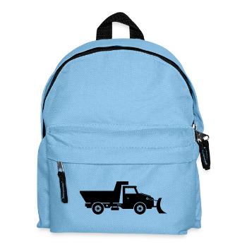 Schneepflugwagen - Kinder Rucksack - Hellblau - Vorne