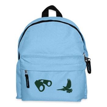 Minimalist Bird Watching Silhouette - Kids' Backpack - light blue - Front