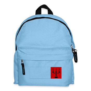 Silhouette de candélabre gothique – Minimum rouge et blanc - Sac à dos Enfant - bleu clair - Devant