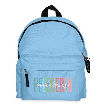 Caregiver with heart design - Kids' Backpack - light blue - Front