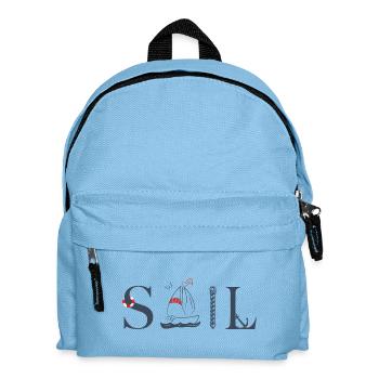 SAIL – Maritimes Typografie Design - Kinder Rucksack - Hellblau - Vorne
