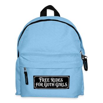 Free rides for gothic girls - Kids' Backpack - light blue - Front