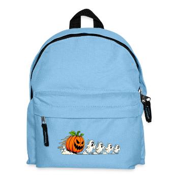 HALLOWEEN KÜRBIS GEIST - Kinder Rucksack - Hellblau - Vorne