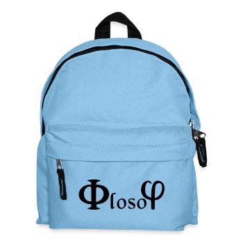 Philosophie / (phi) loso (phi) - Sac à dos Enfant - bleu clair - Devant