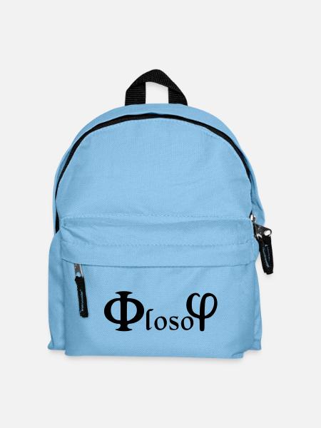 Philosophie / (phi) loso (phi) - Kinder Rucksack - Hellblau
