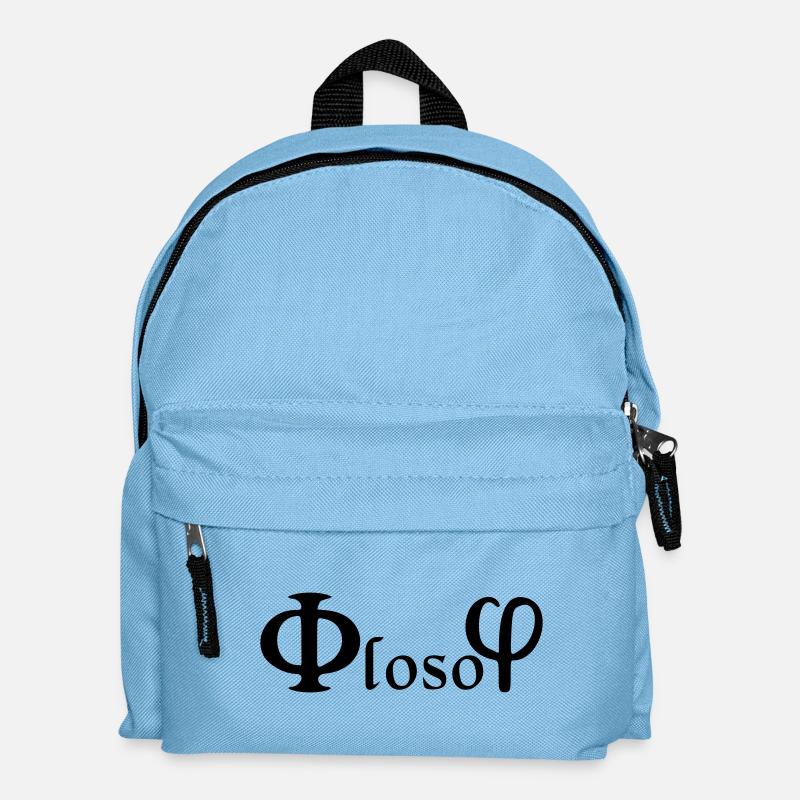 Philosophie / (phi) loso (phi) - Kinder Rucksack - Hellblau