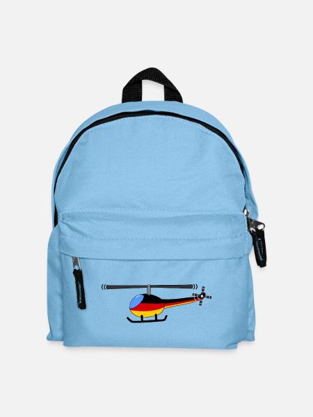 Hubschrauber Deutschland Flagge Kinder - Kinder Rucksack - Hellblau