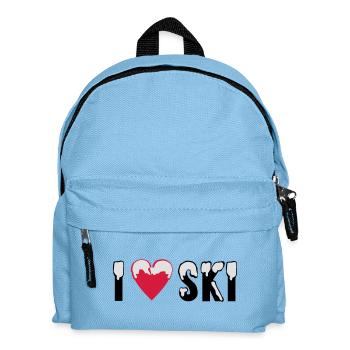I love Ski - Kids' Backpack - light blue - Front