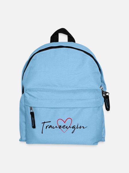 Trauzeugin Herz Junggesellinnenabschied - Kinder Rucksack - Hellblau