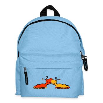 2 snails kiss two slugs couple love - Kids' Backpack - light blue - Front