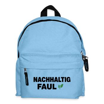 Durablement paresseux – drôle de dicton design - Sac à dos Enfant - bleu clair - Devant