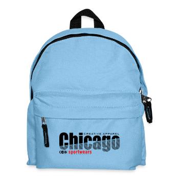 Minimalistisches Berglandschaft T-Shirt - Kinder Rucksack - Hellblau - Vorne
