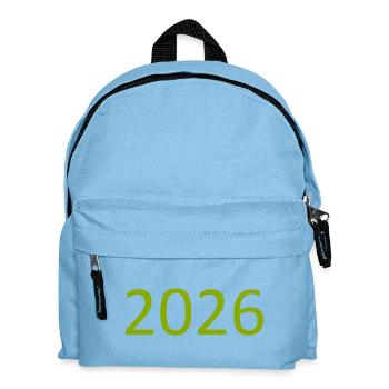 Conception de gabarit pour l’anniversaire vert 2026 - Sac à dos Enfant - bleu clair - Devant