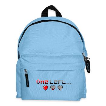 Pixel Art One Heart Left - Kids' Backpack - light blue - Front