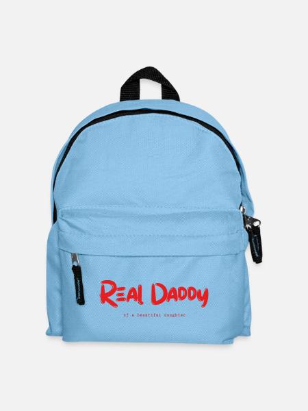 Real Daddy in red, Father of a daughter - Kids' Backpack - light blue
