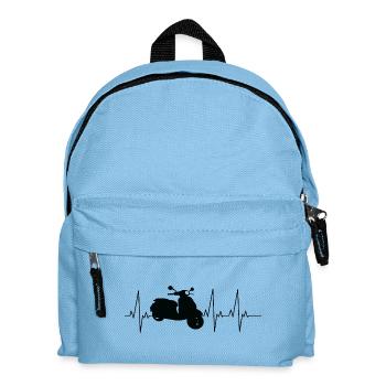 Motorroller Herzschlag Ekg - Kinder Rucksack - Hellblau - Vorne