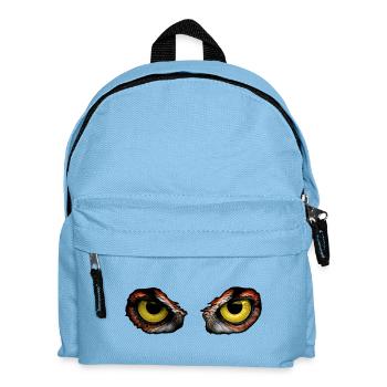Owl Eye Gaze – Intense Yellow Contrast - Kids' Backpack - light blue - Front