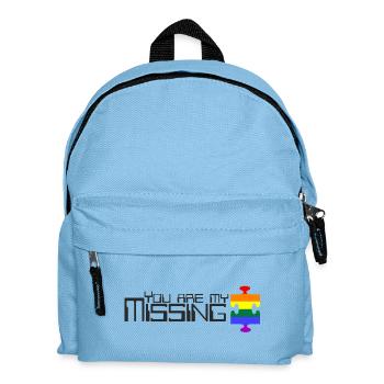 Du bist mein fehlendes Puzzleteil [Regenbogen] - Kinder Rucksack - Hellblau - Vorne