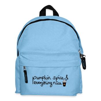 Pumpkin Spice & Everything nice - Herbstdesign - Kinder Rucksack - Hellblau - Vorne
