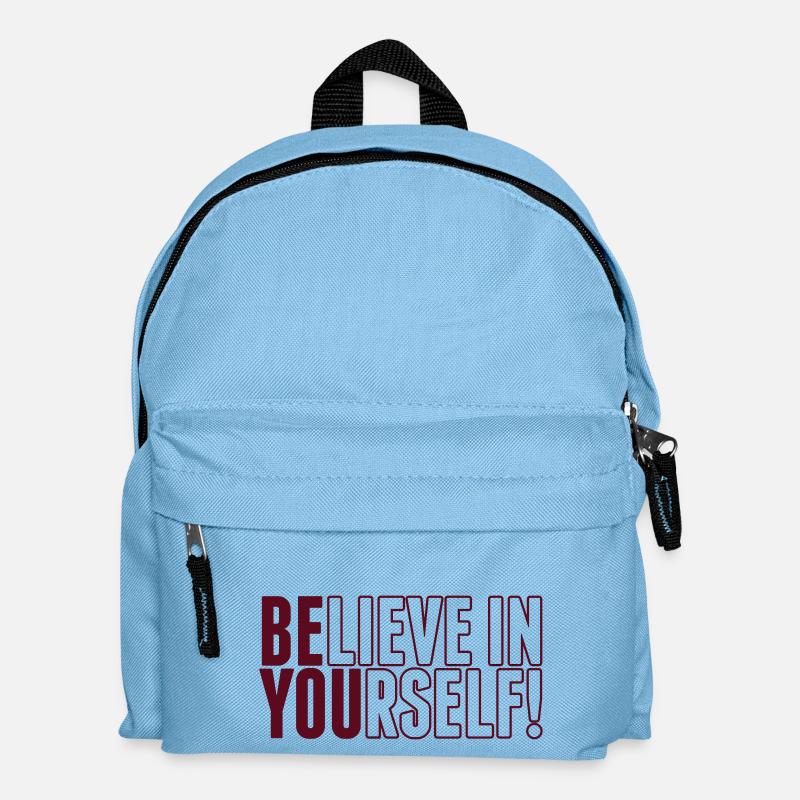 believe in yourself - be you - Kinder Rucksack - Hellblau