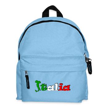 T-shirt logo Italia - Kinder Rucksack - Hellblau - Vorne