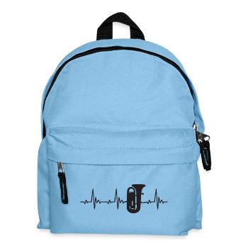 Tuba Heartbeat Frequenz Puls EKG - Kinder Rucksack - Hellblau - Vorne