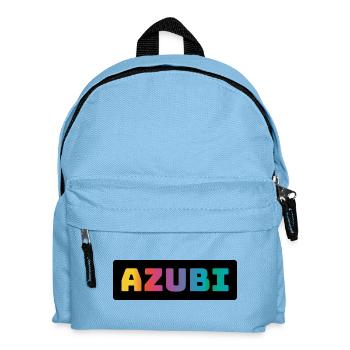 Azubi Tshirt coloured black - Kinder Rucksack - Hellblau - Vorne