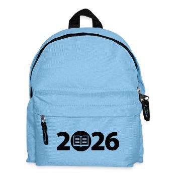 Buch 2026, Ausbildung 2026, Bücherei 2026 - Kinder Rucksack - Hellblau - Vorne